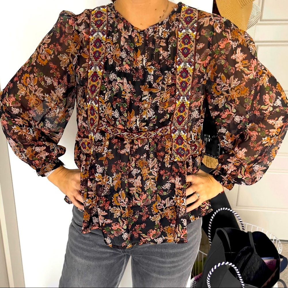 Zara Floral Blouse